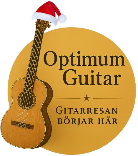 Optimum Guitar – logga med tomteluva